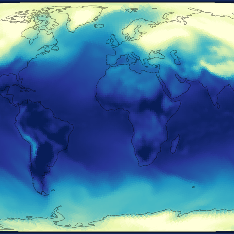 Climate fields reconstructed from sparse sensors